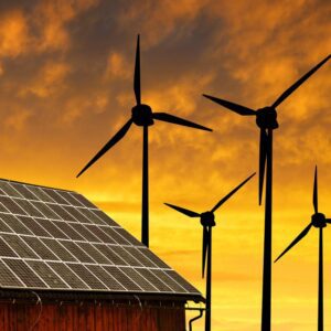 sustainable development - renewable energy wind and solar